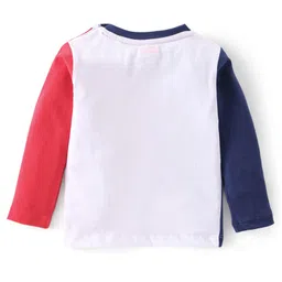 Babyhug 100% Cotton Knit Full Sleeves T-Shirt & Lounge Pant Set Text Print -Multicolour image 3