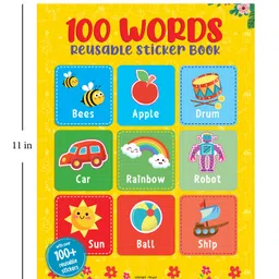 wonder house books 100 Words Reusable Sticker Book for Children - 32 Pages image 3