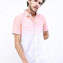 HIGHLANDER Men Cutaway Collar Faded Cotton Slim Fit Casual Shirt-picture-35