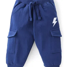 Babyhug 100% Cotton Knit Full Sleeves T-Shirt & Lounge Pant Set Text Print -Multicolour image 4