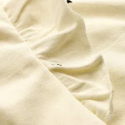 Babyhug 100% Cotton Knit Full Sleeves Top with Star Foil Print & Frill Detailing - Off White image 4