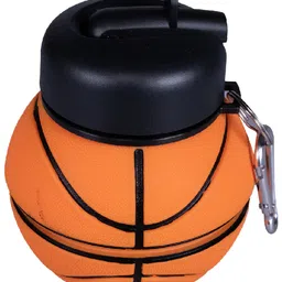 Smily Kiddos Silicone Expandable & Foldable Basket Ball Shaped Water Bottle Orange - 550 ml image 5
