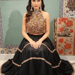 Rajni Collection Embroidered Mirror Work Ready to Wear Lehenga & Choli image 4