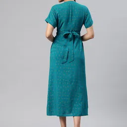 Cottinfab Ethnic Motifs Print A-Line Midi Dress image 3