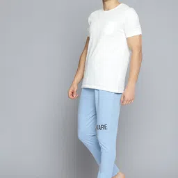 HRX By Hrithik Roshan Yoga Men Blue Melange Rapid-Dry Solid Sustainable Track Pants-picture-13