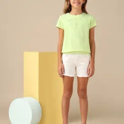 U.S. Polo Assn. Girls Yellow Brand Embroidered Blousan T-Shirt-image-73