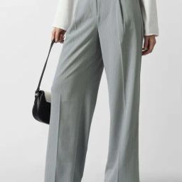 Van Heusen Grey Regular Fit Striped Trousers-picture-14