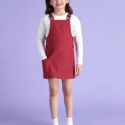 U.S. Polo Assn. Girls Red Sleeveless Square Neck Dress-picture-33