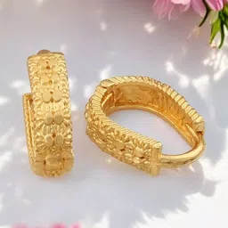 SHREE KRISHNA SHOPPING Unisex Gold-Plated Brass Earrings image 1