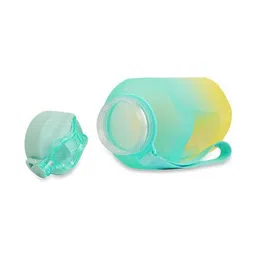 HAMSTER LONDON Sea Green & Yellow Single Plastic Solid Water Bottle image 3