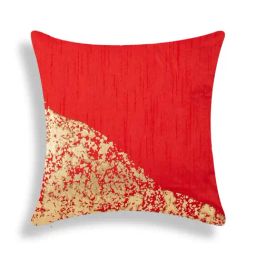 Home4U Jalaja Red & Beige Poly Dupion Cushion Cover - Set of 1-picture-37