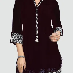 Saree Swarg Brown Embellished Tunic image 5