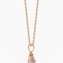 GIVA 18k Rose Gold Enigma Lab Grown Diamond Pendant image 5