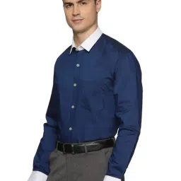 The Formal Club Navy Comfort Fit Shirt-image-4