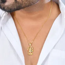 Voylla Gold Signature Rudra Trishakti Pendant image 2