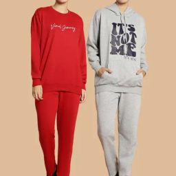 Vimal Jonney Grey & Maroon Printed Tracksuit - Pack Of 2-picture-36