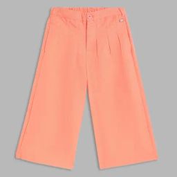 Blue Giraffe Girls Peach Cotton Solid Trouser-picture-11