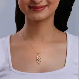 GIVA 14k Yellow Gold Eternal Spark Lab Grown Diamond Pendant image 3