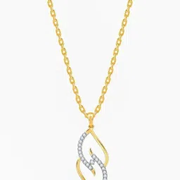 GIVA 14k Yellow Gold Eternal Spark Lab Grown Diamond Pendant image 2