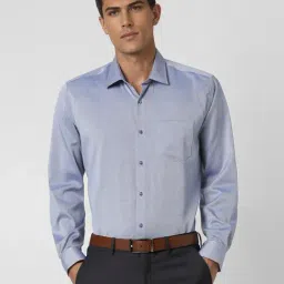 Van Heusen Blue Cotton Regular Fit Shirt-image-87
