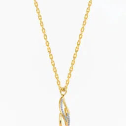 GIVA 14k Yellow Gold Eternal Spark Lab Grown Diamond Pendant image 4