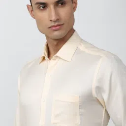 Van Heusen Beige Cotton Regular Fit Texture Shirt image 4