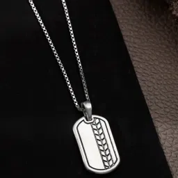 GIVA 925 Oxidized Silver Everlasting Pendant With Box Chain-image-45