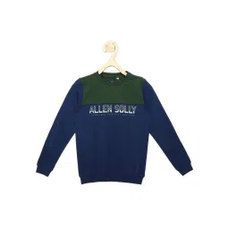 Allen Solly Junior Blue & Green Graphic Print Sweatshirt image 1
