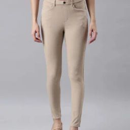 Go Colors! Beige Mid Rise Jeggings-image-65