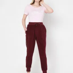 Vero Moda Maroon Mid Rise Joggers image 4