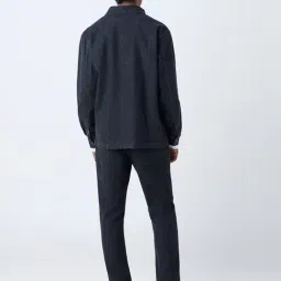 Ascot by Westside Charcoal Solid Relaxed-Fit Cotton Shirt image 2