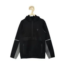 Allen Solly Junior Black Solid Hoodie image 1