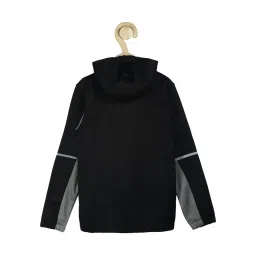 Allen Solly Junior Black Solid Hoodie image 2
