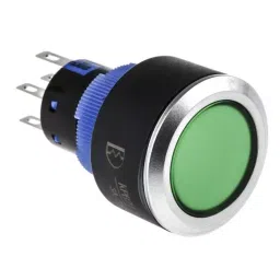 RS PRO Illuminated Push Button Switch Momentary 22.2 mm DPDT Green LED 250 V AC, 1758229-picture-27