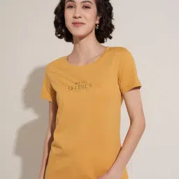 Honey by Pantaloons Bright Gold Print T-Shirt-picture-31