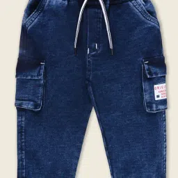 Wish Karo Kids Blue Printed Jeans-image-9