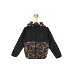 Allen Solly Junior Black Printed Jacket image 1