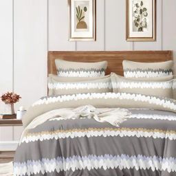 Romee Grey Cotton Abstract Blankets Quilts and Dohars-picture-28