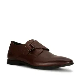 Hush Puppies by Bata Men's RALPH E 23 Brown Monk Shoes-image-76