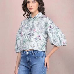 CRIMSOUNE CLUB Pink Floral Print Shirt-picture-10