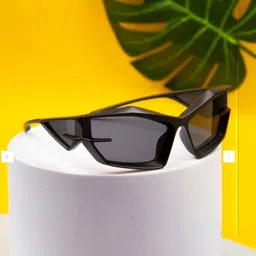 SPADEACES Unisex Black Lens & Black Sports Sunglasses with image 5