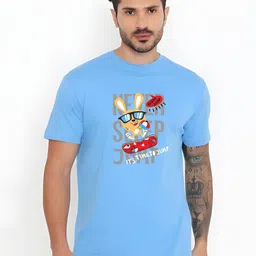 KaamBhari Graphic Printed Round Neck Pure Cotton Regular Fit T-shirt-picture-24