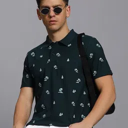 TIMBER HITCH Conversational Printed Polo Collar Cotton T-shirt-picture-12