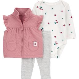 Carter's 3-Piece Quilted Little Vest Set - Pink-picture-14