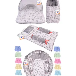 Babytoons New Born Bedding Set Combo & Baby Cloth Nappies (0-6 Months) Grey-picture-14