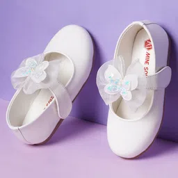 mine sole Minesole Bow Embellished  Ballerinas - White-picture-14