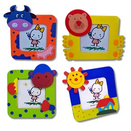 IncyWincy Wooden Photo Frame for Kids (Pack of 4) DIY Craft Photo Holder for Birthday Return Gift-image-47