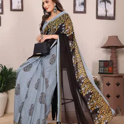 Moda Rapido Floral Poly Georgette Saree image 2