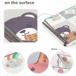 Play Nation Water Proof Double Sided Reversible Educational and Learning Printed Play Mat L 180 x B 120 cm - Multicolor image 2