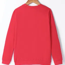 Tango Looper Knit Full Sleeves T-Shirt Text Print - Red image 2